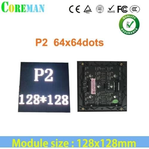 Free Shipping P2 Led Display Module Panel 64x64Pixel P2 LED Display Panels Price P2 SMD Led Module 256X128mm
