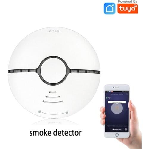 Tuya Smart Smoke Detector WiFi Wireless Smoke Concentration Alarm High Sensitive Small Smoke Alarm