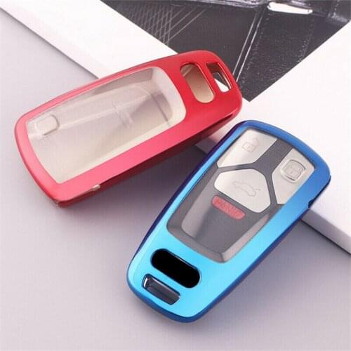 For Audi A4 A4L A5 A5 Quattro Q5 Q7 S5 TT Soft TPU Key Smart Keyless Fob Case Shell Cover Accessories