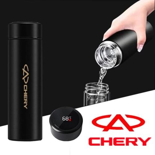 For Chery Fulwin QQ Tiggo 3 5 T11 A1 A3 A5 Car Accessories Display Vacuum Flasks Travel Car Soup Coffee Mug Thermos Water Bottle