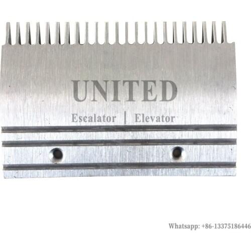 Escalator Aluminum Comb Plate XAA453BJ2 L198mm Hole Pitch 102mm Right 23 Teeth