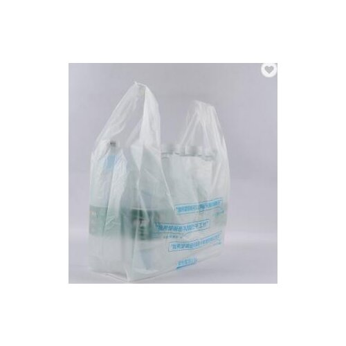 Guangzhou factory made food grade corn starch based t shirt carried package bag