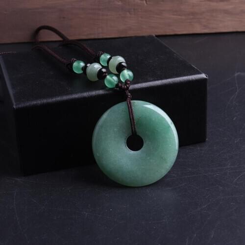 Fine Donut 40mm Natural Stone Pendant Quartz Crystal Agates Turquoises Malachite Stone For Jewelry Making Necklace Pendant