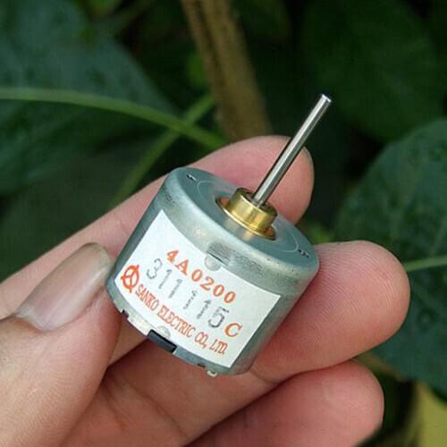 Brass Shaft Shoulder 24mm Round Micro 310 DC Motor RF-310CA Long Output shaft Solar Power Toy Motor 3V-6V 6800RPM