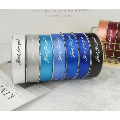 7 / 8 "22mm, 1" 25mm, 1-1 / 2 "38mm, 3" 75mm custom printed Ribbon Wedding Ceremony Christmas gift box packaging