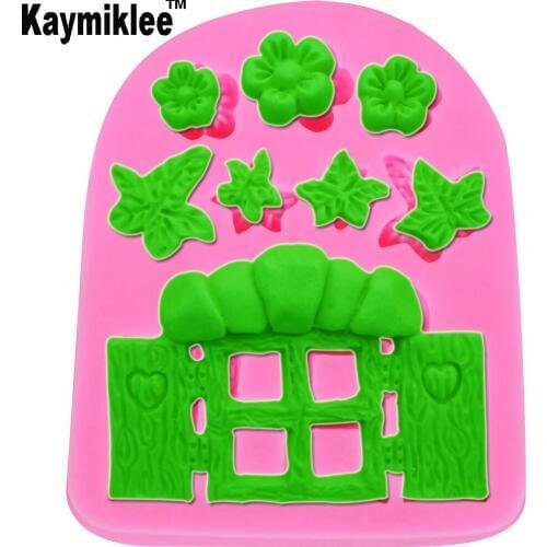 M356 Countryside Door Silicone Mold Fondant Mould Cake Decorating Tools Chocolate Gumpaste Mold, Sugarcraft, Chocolate Mold