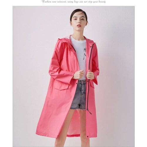 MINDYGOO High Quality Custom Logo Factory Fashion Adult Windbreaker Men And Women Lovers Coat Cloak Long Raincoat