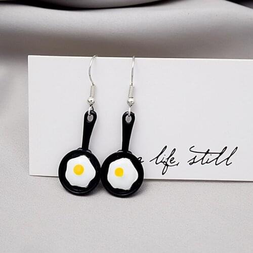 Cute Cartoon Pan Mushroom Drop Earrings For Women Girls Fashion Geometric Pendant Dangle Ear Jewelry Party Gifts