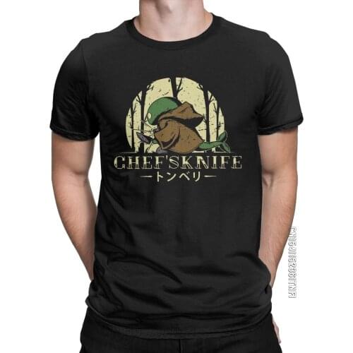 Men T-Shirts Chefs Knife Final Fantasy Crazy 100% Cotton Tees Classic Short Sleeve T Shirts Round Neck Tops Printed