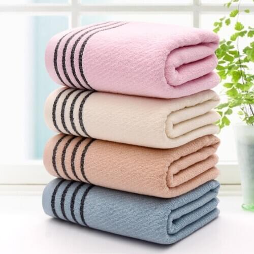New Arrival Stripe 100% Cotton Towel Luxury Soft Cotton Absorbent Terry Large Bath Sheet Bath Towel 70*140cm