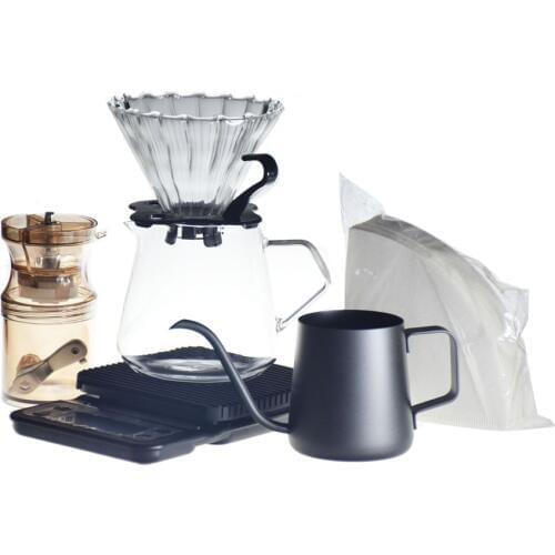 New V60 Barista Coffee Accessories Set Manual Coffee Grinder Paper Filter Pour Over coffee kettle