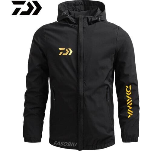 DAIWA 2021 Autumn Fishing Clothes Thin Men Breathable Hooded Outdoor Fishing Jacket Quick Dry Zipper Clothing Fishing Shirt