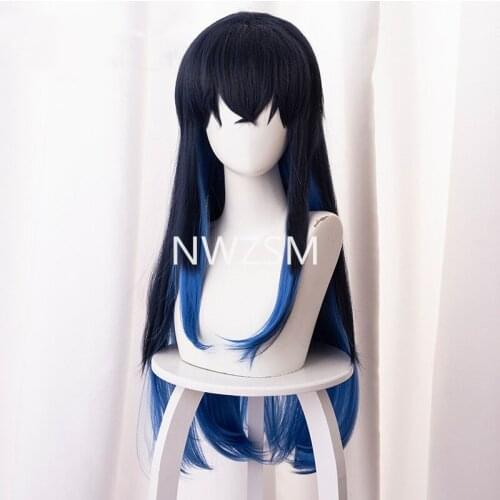 Anime Demon Slayer Kimetsu no Yaiba Hashibira Inosuke Cosplay Wig Heat Resistant Synthetic Hair Wigs