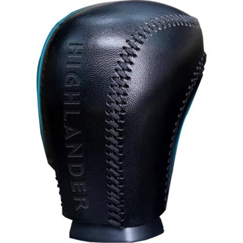 Suitable for 2015-2021 Highlander gear handle cover hand-stitched leather interior decoration gear cover modification