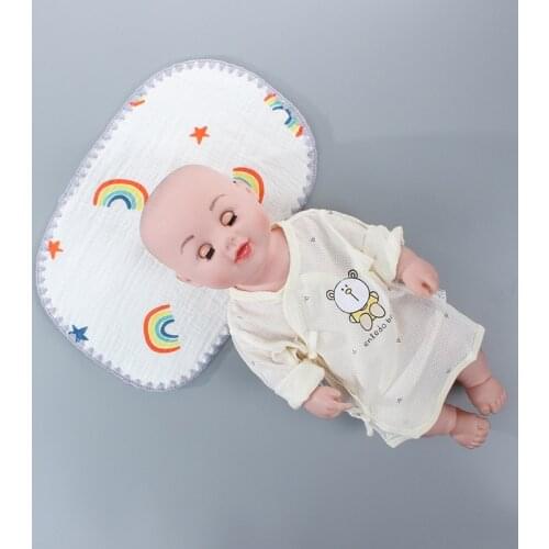 Newborn baby head pillow cloud sheet pillow baby head protector anti-spitting milk pad baby supplies 10-layer gauze pillow