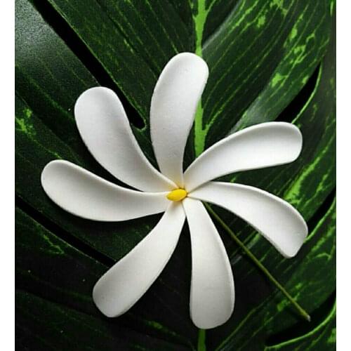 Free Shipping F114 100pcs/ lot 8 CM Foam tiare hair pick women wear hair accessories Hawaii tropical flower