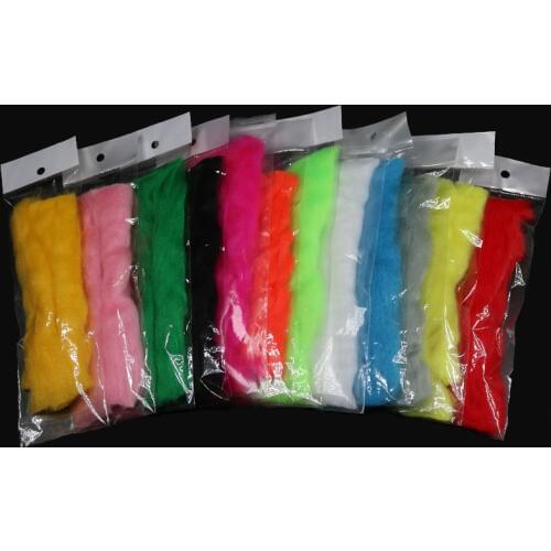 Fly Fishing Multiple Color Egg Yarn Glow Bug Yarn Fiber Baitfish Lure Parachute Fly Tying Material