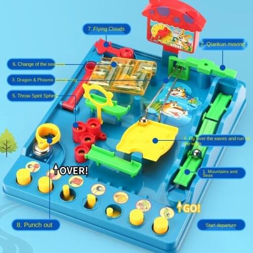 Child Ball Adventure Puzzle Intellectual Desktop Game Adult Education Toy Montessori Toys for Boy Girl Develop Hands-on Skills