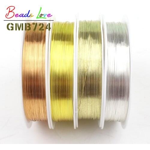 1Roll 0.3mm Silver Gold Color Copper Alloy Cord Thread Metal Beading Wire for Jewelry Making Beads String Accessories DIY Craft
