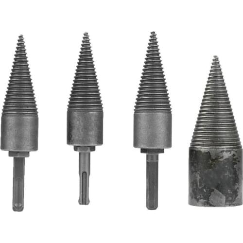 Firewood Machine Drill Wood Cone Reamer Punch Driver Drill Bit Split Drilling Tool High Hardness Home Electric Firewood Drill