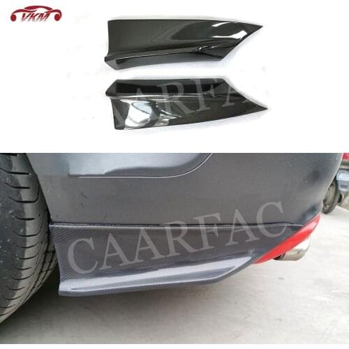 Carbon Fiber/FRP Unpainted Black Rear Bumper Lip Side Splitters Aprons Spoiler for Audi A7 S7 RS7 2013-2016 Car Styling