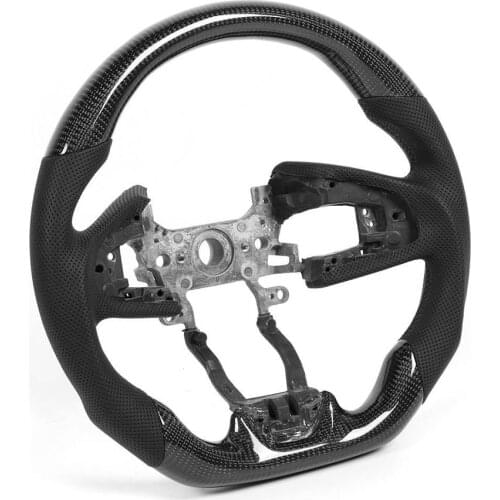 Carbon Fiber Steering Wheel Nappa Preforated Leather W/ Black Stitching Fit for Honda Civic FC Type-R FK8 2016-2020