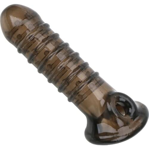 Reusable Penis Sleeve Chastity Penis Extender Delayed Ejaculation Enlargement Erotic Penis Ring Cock Sleeve Sex Toys For Men