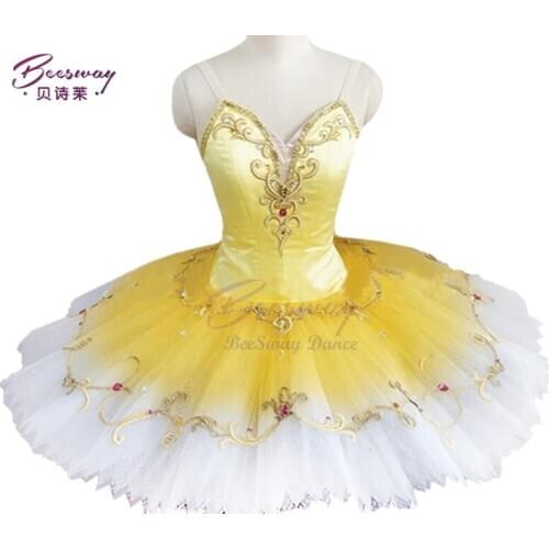 Adult Tutu Gradient Sleeping Beauty Gorgeous Performance Skirt Gradient Color Hard Yarn Stage Competition Performance dress