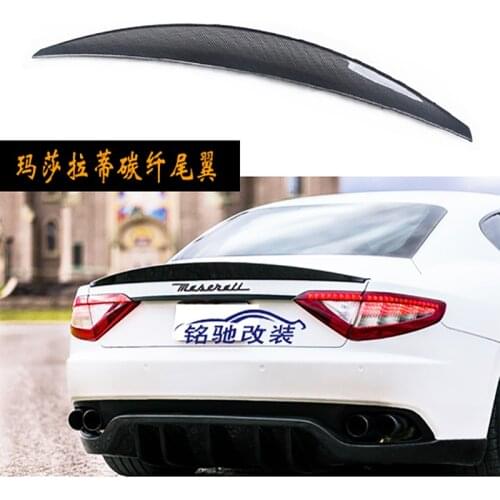 For Maserati Gran Turismo GT GTS 2008-2021 Rear Wing Spoiler, Trunk Boot Wings Spoilers carbon fiber 3M Paste
