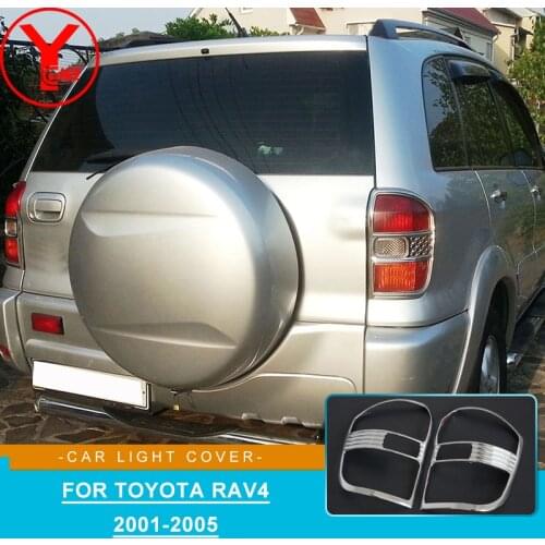 Rear Lamp Cover For TOYOTA RAV 4 2001 2002 2003 2004 2005 Tail Light Trim Overlay ABS Chrome Rear Frame Cover Accessories YCSUNZ