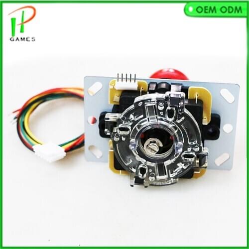 1pcs High quality Sanwa type Joystick 8 way Arcade stick Fighting rocker with Circular base round limiter 5 pin cable wire