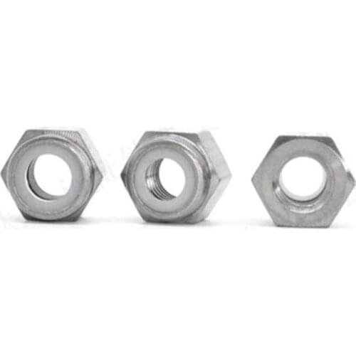 10pcs M3 M4 M5 M6 m8 m10 DIN985 TA2 titanium nylon lock nut