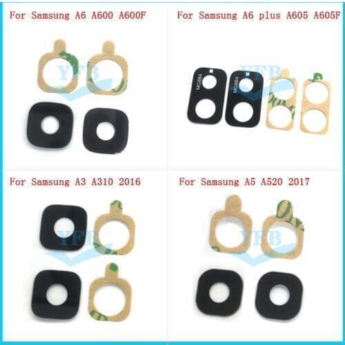 10pcs Back Rear Camera Glass Lens Cover For Samsung Galaxy A6 A6 plus + 2018 A600 A605 A600F A605F A5 A520 2017 A3 A310 2016