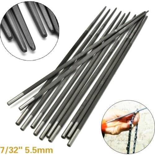 12PCS 5.5mm 7/32'' Chainsaw Round Files For Sharpenning Chains Saw Sharpener