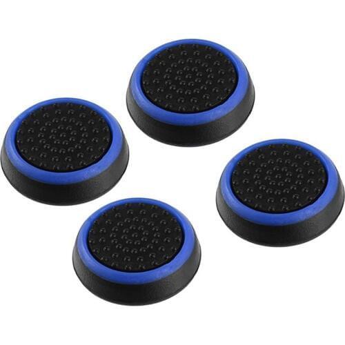 4 PCS RED/BLUE Silicone Thumb Grip Protector Cover Gamepad Keycap for PS4 Game Controllers Button Protection