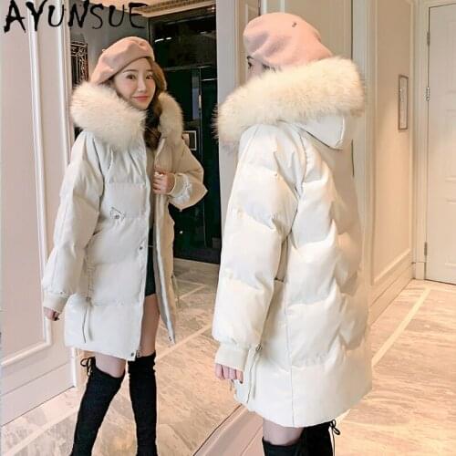 AYUNSUE Female Winter Coat 2021 Hooded Warm Coats Womens Jacket Black Parkas Ladies Jackets Korean Style Casaco Feminino Gxy72