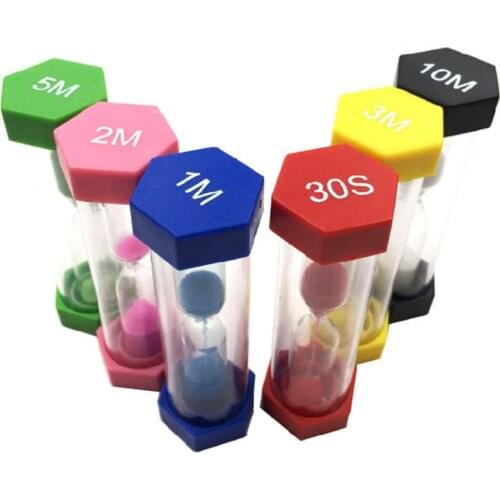 Hourglass Timer Set 6 Colors 1/3/5/10/15/mins 30Seconds Sandglass Clock for Home
