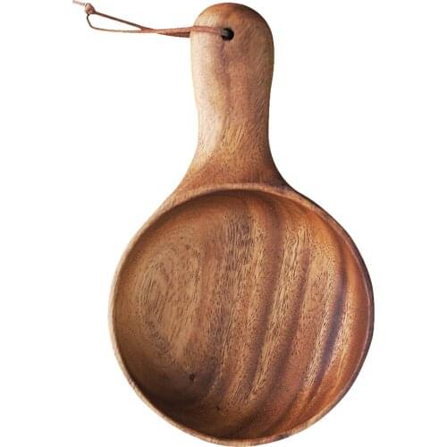 Wooden Handmade Bowl Rice Noodles Soup Supper Lunch Breakfast Kitchen Bar Restaurant Food Container