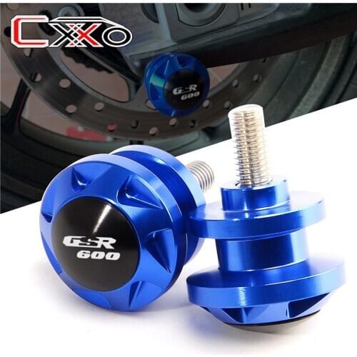 For SUZUKI GSR 600 2006 2007 2008 2009 2010 With LOGO GSR600 Rear Stand Motorcycle Stand Paddock 8MM Swingarm Sliders Spools