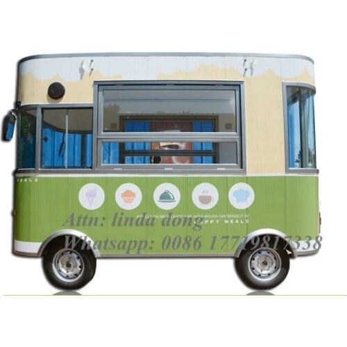 Electric 4 Wheels Mobile Ice Cream Food Cart Street Fast Food Vending Truck