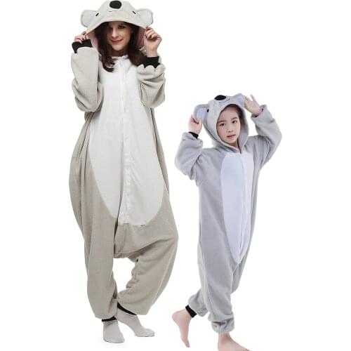 Koala Onesies Costume Women Men Pajamas Cosplay Adults Animal Sleepwear Pyjamas Kids Christmas Halloween Pijama Onesieshow