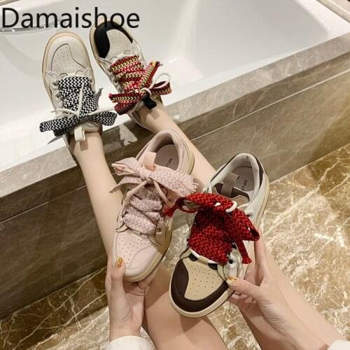 Bread Shoes Female 2021 Spring New Model Style Leather Sneakers Female Couples Running Sports Fashion Shoes for Women Sneakers