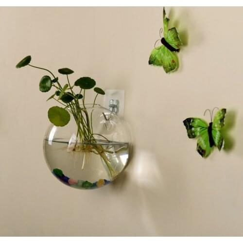 Wall Hang Glass Flower Planter Vase Terrarium Container Home Garden Decor Ball HX6D