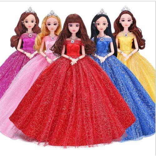 NK 2020 One Pcs Princess Doll Wedding Dress Party Gown Princess Cute Outfit Clothes For Barbie Doll Accessories Girls' Gift JJ