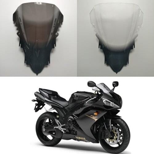 Motorcycle windpoof Front Windshield Windscreen fairing smoke black clear For Yamaha YZF1000 YZF-1000 R1 2007 2008 07-08