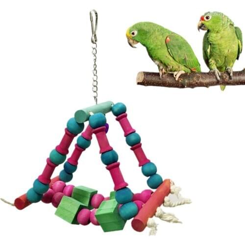 Parakeet Hamster Swing Colorful Station Shaking Bed Hanging Bed Cloud Ladder Climbing Ladder Parakeet Toys Cross-border for 135g