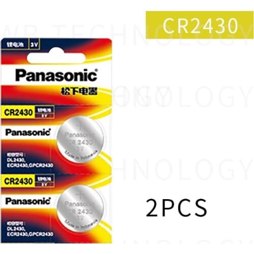 2pcs/lot New Genuine Panasonic CR2430 3V CR 2430 Button Battery Car Remote Control Key Camry Coin Cell Batteries