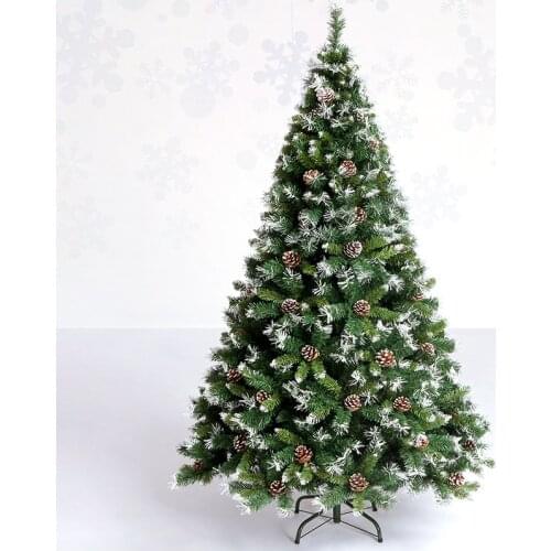 Christmas Trees with Pine Cones Snowflake Decor 1.2/1.5/1.8m snow pine tree Artificial xmas Tree Christmas Decoration