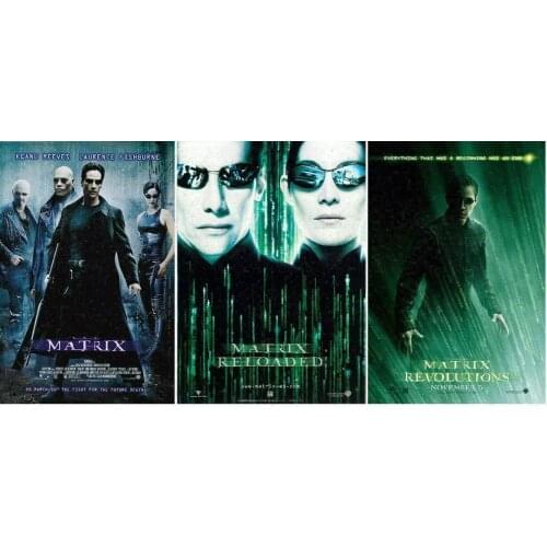 The Matrix Reloaded Revolutions Trilogy Movie Art Film Print Silk Poster Home Wall Decor 24x36inch