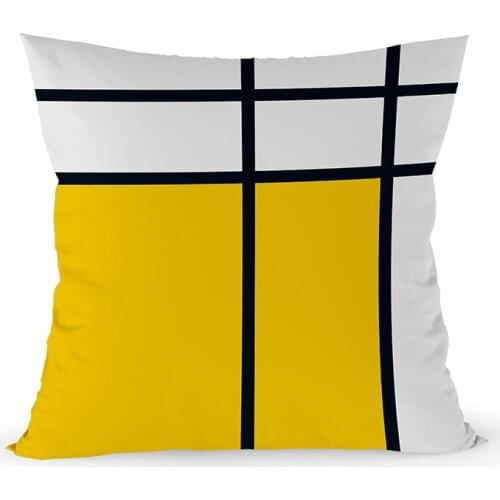 Super soft short plush yellow Nordic wind pillow hot pillowcase pillow cover car seat sofa pillow Cover without Pillow core